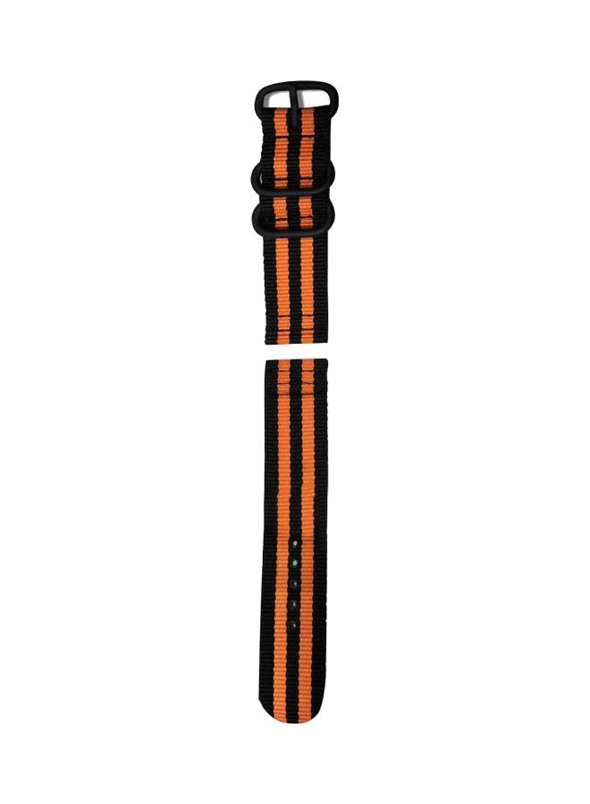 Loquat 20mm Soft Thickened Quick-release Strap With Buckle Black/Orange - Image 2