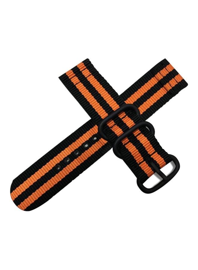 Loquat 20mm Soft Thickened Quick-release Strap With Buckle Black/Orange - Image 3