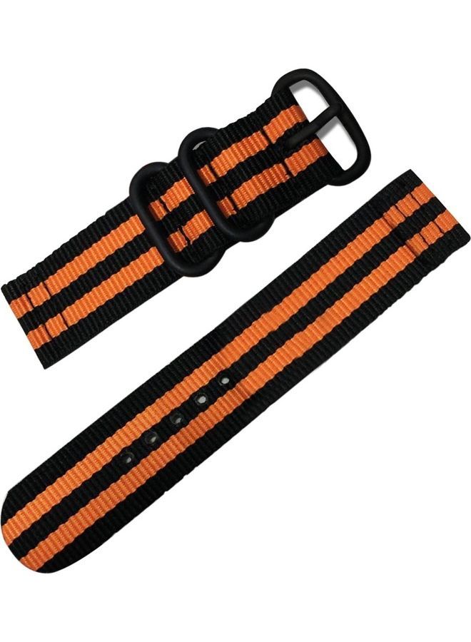 Loquat 20mm Soft Thickened Quick-release Strap With Buckle Black/Orange - Image 1