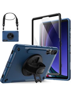 Case For Samsung Galaxy Tab S10 Plus Tab S9 Plus 12.4 Inch With Built In Screen Protector And S Pen Holder Heavy Duty Rugged Protective Tablet Cover 360° Rotating Hand Strap Stand (Blue) - pzsku/Z4A1980A3303AC93FCA8DZ/45/_/1733738912/be942fe1-9a33-424c-b2b7-34ece6b5c8ae