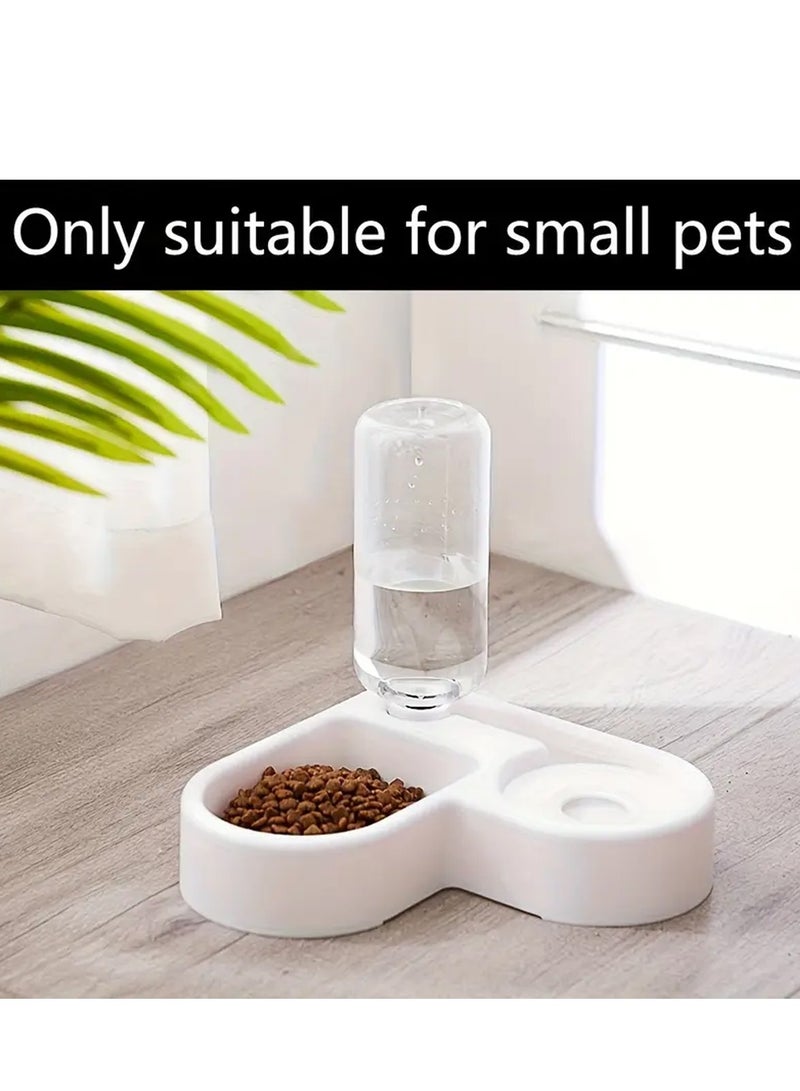 2-in-1 Corner Shaped Automatic Pet Feeder & Water Dispenser - Convenient Food and Hydration Station for Cats, Non-Electric Plastic Design - Image 4