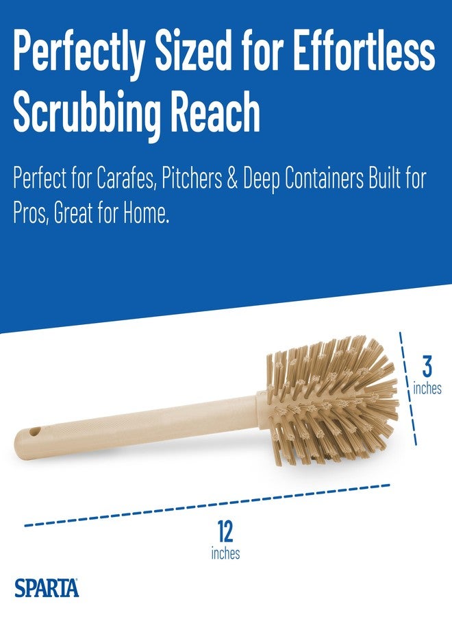 SPARTA Large Water Bottle Brush Ideal for Wide-Mouth Jars, Bottles and Tumblers, Dishwashing Tool with Handle for Home and Commercial Kitchens, Plastic, 12 Inches, Tan - Image 5