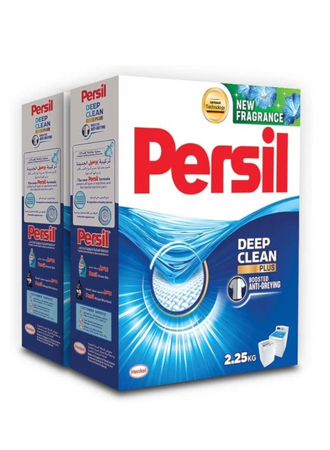 Powder Laundry Detergent For Top Loading Washing Machines With Deep Clean Plus Technology Perfect Cleanliness And Long Lasting Freshness 2 x 2.25kg