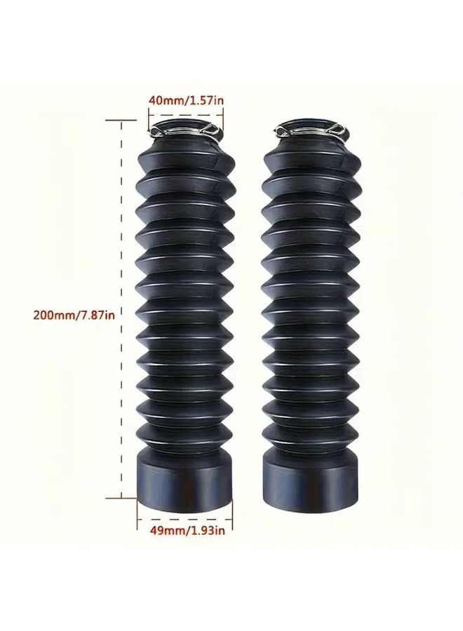 Universal 125 Motorcycle Front Fork Protective Cover Shock Absorber Dust Guard Black Modification Accessory - Image 3