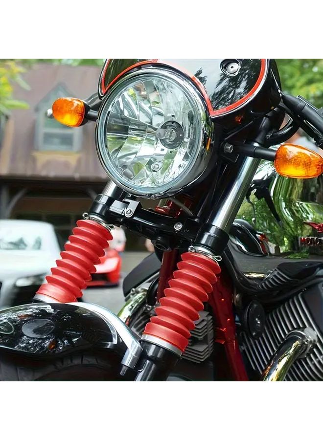 Universal 125 Motorcycle Front Fork Protective Cover Shock Absorber Dust Guard Black Modification Accessory - Image 4