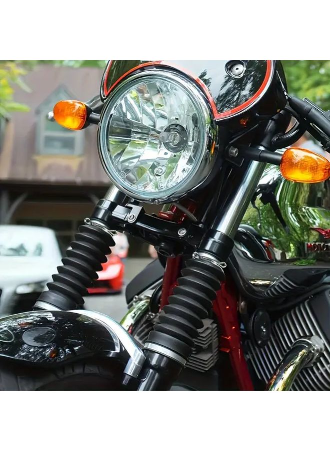 Universal 125 Motorcycle Front Fork Protective Cover Shock Absorber Dust Guard Black Modification Accessory - Image 2