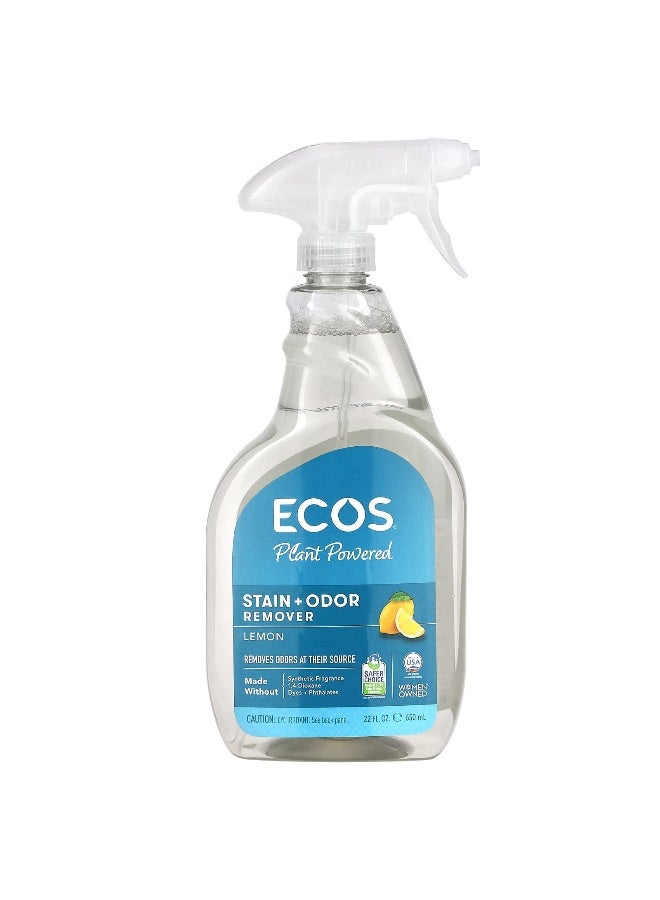 earth friendly products Earth Friendly Products, Ecos, Stain + Odor Remover, Lemon, 22 fl oz (650 ml)  - Image 1
