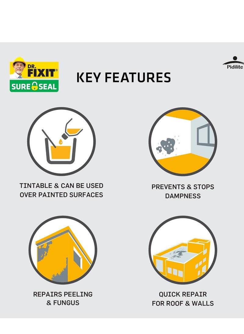 Pidilite Sure Seal Water Proofing All Rounder Internal and External Walls and Roof Patch Repair 1kg - Image 3