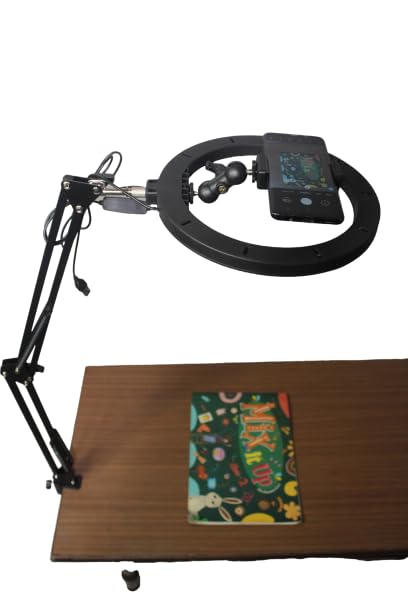 SHOPEE NO Shade Overhead Video Mobile Stand with 10" Selfie Ring Light | Metal Double Ball arm 1/4" Adaptor | for Camera, GoPro and Mobile Bracket for Desktop, Bedroom, Office - Image 2