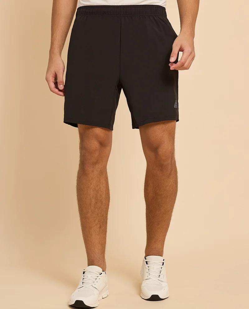 أر أند بي Logo Detail Active Shorts with Elastic Waist
