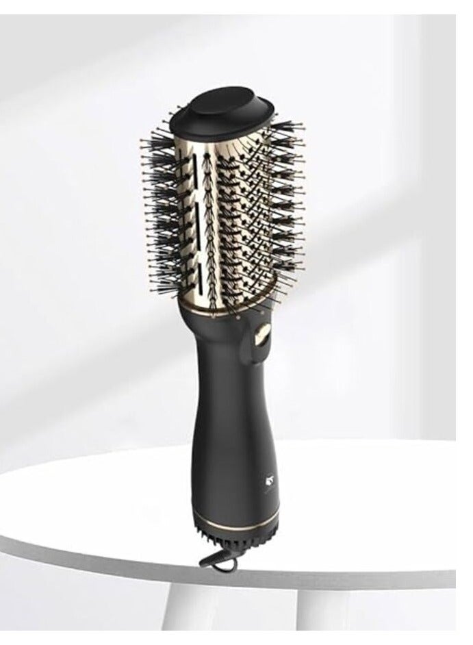 Home Gold HG-1914 1200 Rotating Hair Styler Blow Dryer Brush, Black, 1200.0 Watts