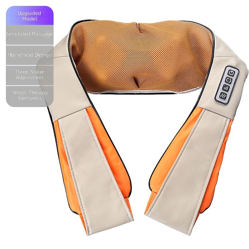 Dual-Use Car and Home Kneading Massage Shawl - Neck and Shoulder Massager with Infrared  Therapy - Image 1