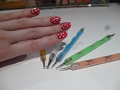 Lifestyle-You LifestyleYou 5 Pcs Nail Art Dotting Marbleizing Tool Pen for Nail Decoration Stamping Etc - Image 5