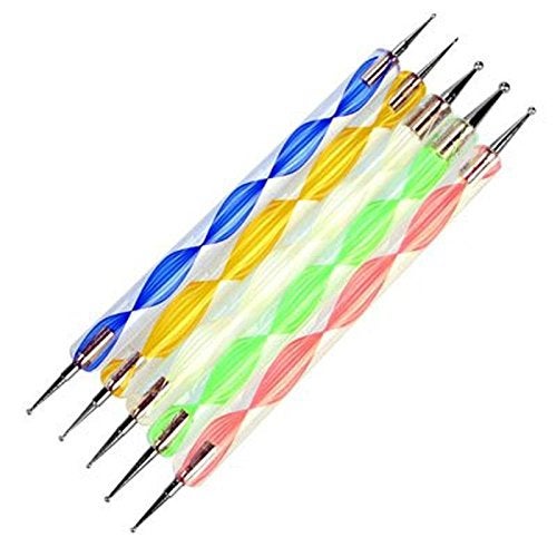 Lifestyle-You LifestyleYou 5 Pcs Nail Art Dotting Marbleizing Tool Pen for Nail Decoration Stamping Etc - Image 1