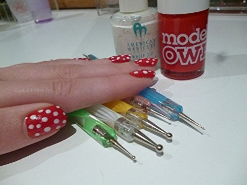 Lifestyle-You LifestyleYou 5 Pcs Nail Art Dotting Marbleizing Tool Pen for Nail Decoration Stamping Etc - Image 2