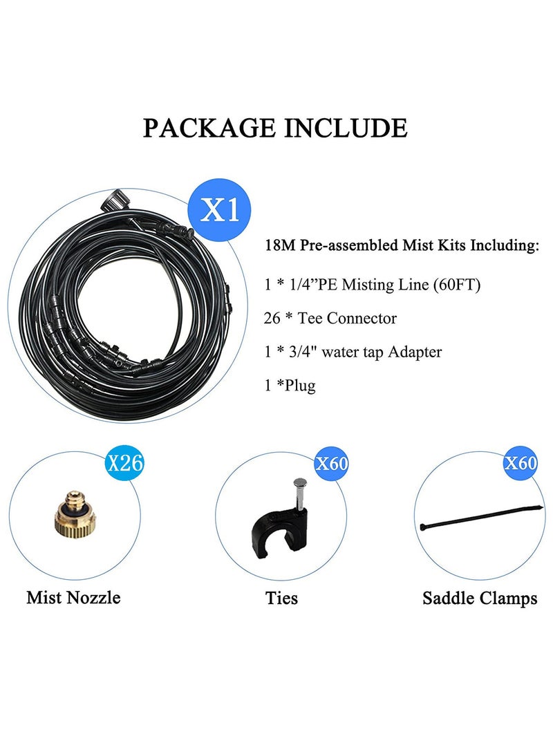 Generic 18-Meter Misting Cooling System Kit Watering Line For Patio Lawn Garden Outdoor Home Irrigation  - Image 4