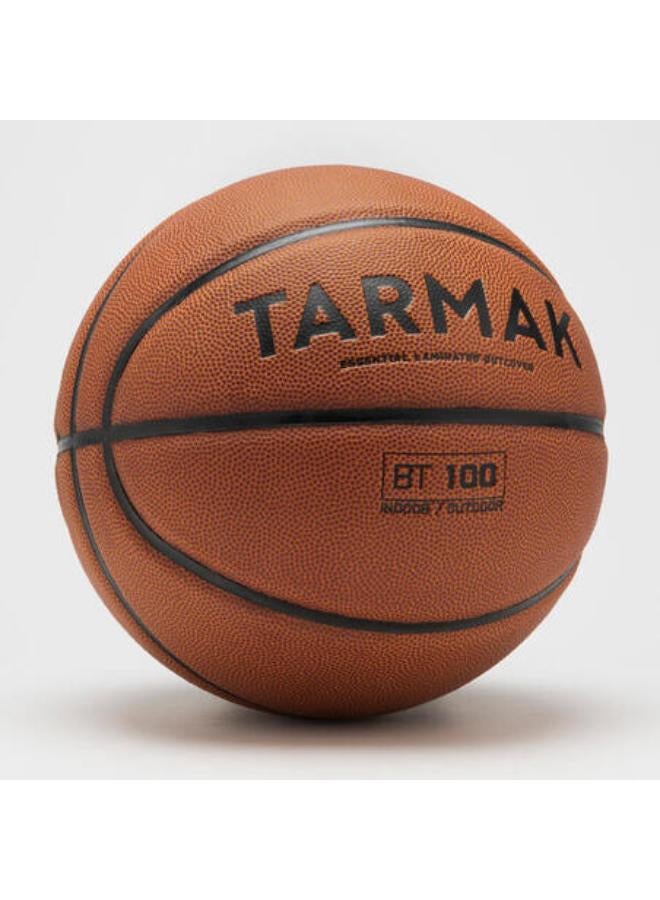 Tarmak Size 6 FIBA Basketball BT100 Touch - Brown - Image 3