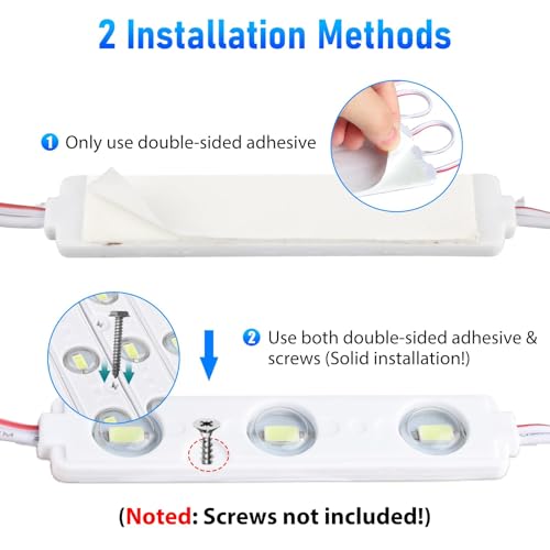 Linkstyle 60 LEDs 12V Van Interior Light Car LED Ceiling Lights Kit, Super Bright Lighting Dome Lamp for Van RV Truck Auto Vehicle Boats Lorries Bus Camper Christmas Lights(20 Modules, White) - Image 4