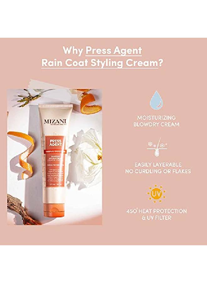 Mizani Press Agent Thermal Smoothing Raincoat Styling Cream Pink Grapefruit Juciy Mandarin With A Floral Medley Of Jasmine Rose & Freesia Ending On Notes Of Musk & Wood 5 Fl. Oz. - Image 4