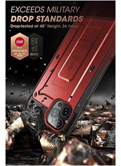 SupCase Unicorn Beetle Pro Series Case For Iphone 13 Pro 2021 Release 6.1 Inch Built In Screen Protector Full Body Rugged Holster Case Ruddy  - Image 3
