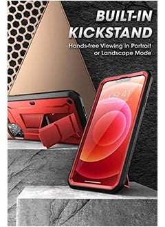 SupCase Unicorn Beetle Pro Series Case For Iphone 13 Pro 2021 Release 6.1 Inch Built In Screen Protector Full Body Rugged Holster Case Ruddy  - Image 4
