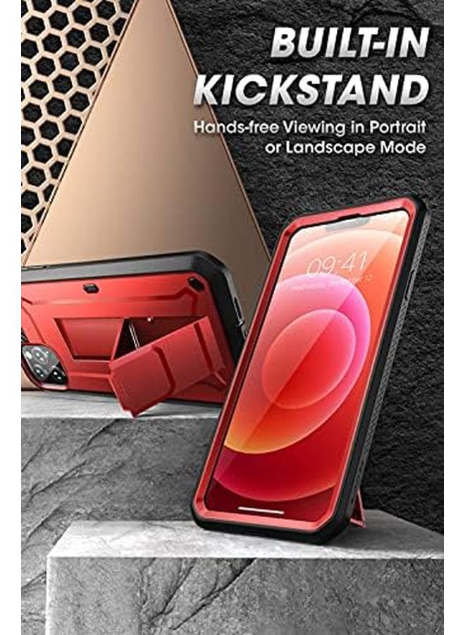 SupCase Unicorn Beetle Pro Series Case For Iphone 13 Pro 2021 Release 6.1 Inch Built In Screen Protector Full Body Rugged Holster Case Ruddy - Image 4
