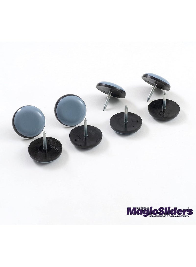 Magic Sliders Magic Sliders 8221-  7/8 Inch Round Furniture Glide  Nail On Sliding Disc (8 pack) (Gray)  - Image 3