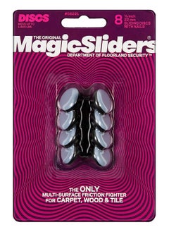 Magic Sliders Magic Sliders 8221-  7/8 Inch Round Furniture Glide  Nail On Sliding Disc (8 pack) (Gray)  - Image 1