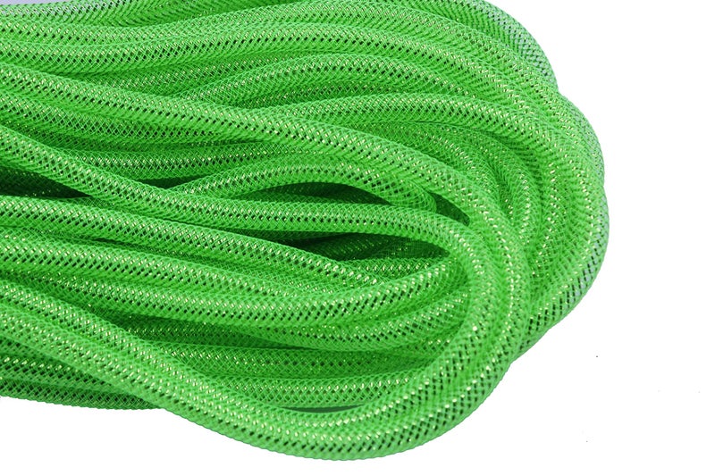 YYCRAFT One Roll 30 Yards Solid Mesh Tube Deco Flex for Wreaths Cyberlox CRIN Crafts 8mm 38Inch Lime