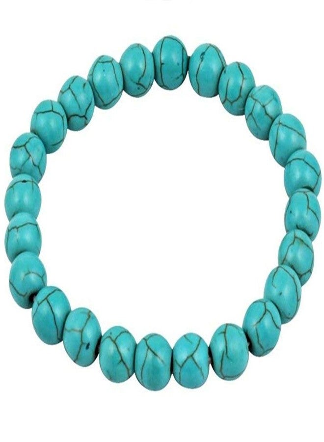 DHYANARSH Firoza/Turquoise and Citrine Bracelet For Reiki Healing (8 mm) - Image 5
