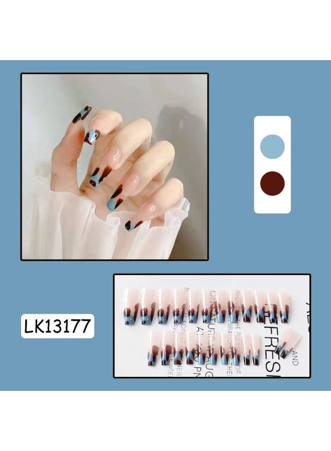 Goolsky Sea Salt Raw Chocolate Ballet Press-on Nails for Autumn Winter Fashion - Image 3