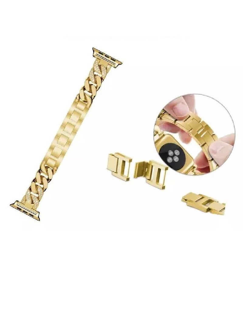 Generic - Stylish Replacement Band Strap For Apple Watch 38/40/41mm gold - Image 1