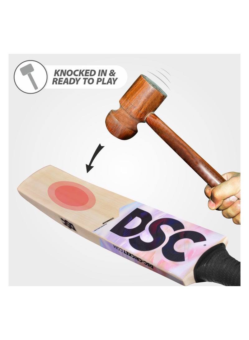 دي أس سي مضرب كريكيت DSC Condor Scud من خشب كشمير ويلو | مقبض قصير | مناسب للكرة الجلدية | لجميع أنماط اللعب | حواف كبيرة ومنطقة طاقة ممتدة | مع غطاء | الوزن 1200 جم - Image 4