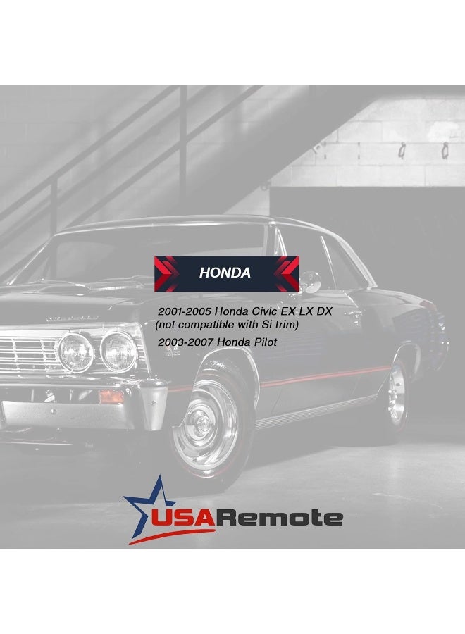 USARemote 2 Key Fob Keyless Entry Remote fits Honda Civic EX LX DX 2001 2002 2003 2004 2005 / Honda Pilot 2003 2004 2005 2006 2007 - Image 4