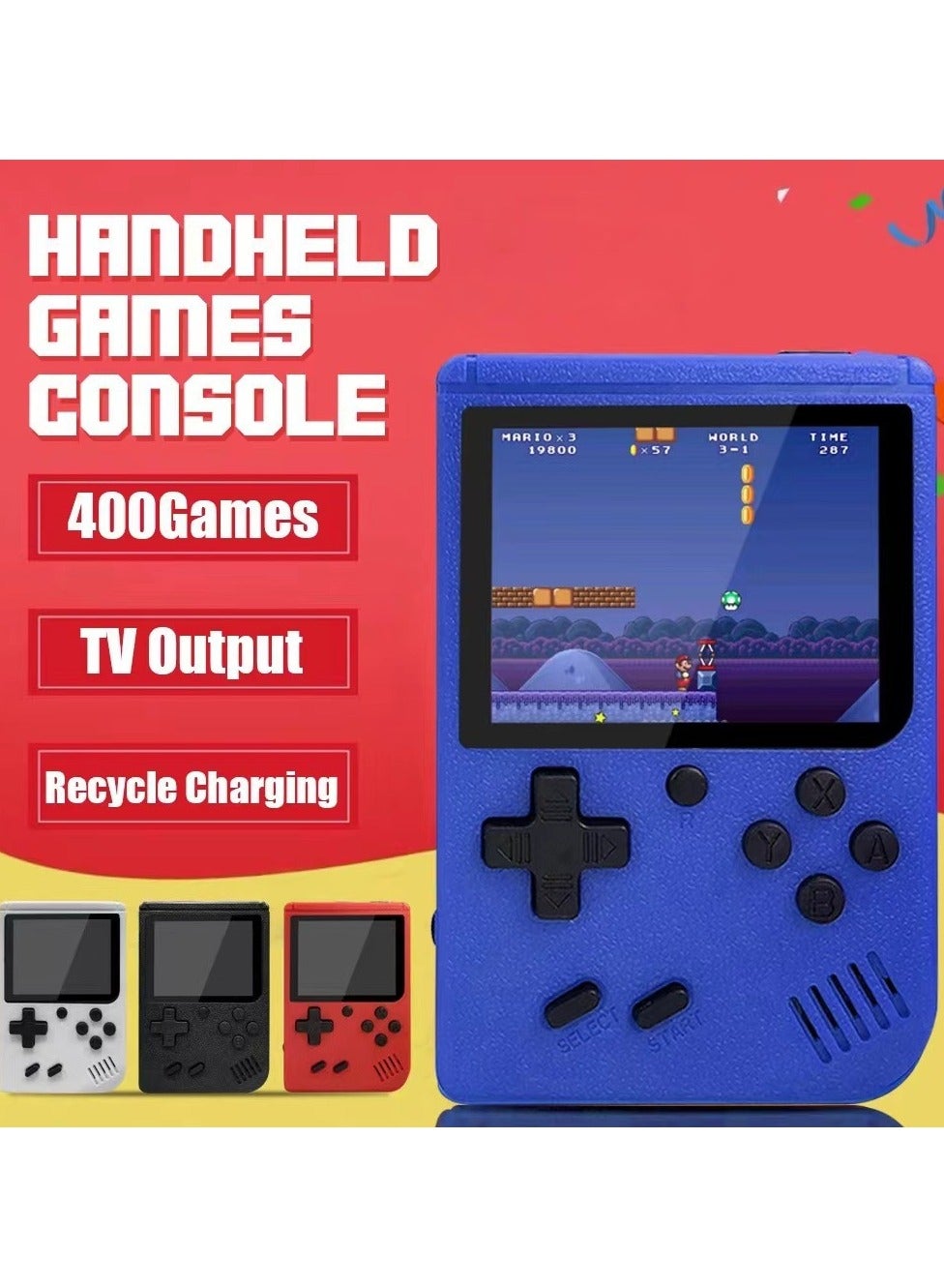 Generic Handheld Game Console, Retro Portable Game Console with 400 ...