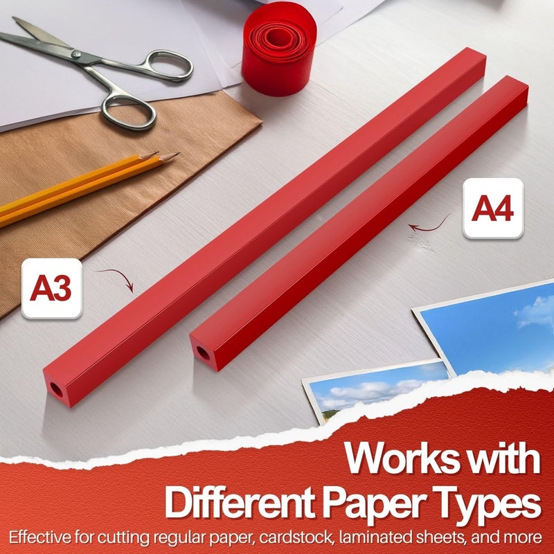 Flexzion 17" A3 Cutting Stick Replacement, Stack Paper Cutter Trimmer Blade Rubber Pad for Heavy Duty Professional Industrial Guillotine Stack Desktop, 17 inch Trimming Machine Accessories Parts - Image 5