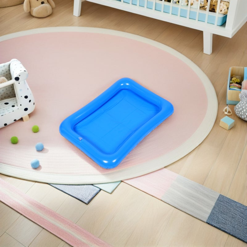 8 pcs Inflatable Sand Tray: Kids Floating Pool Interactive Fishing Game Toy Holder Bathtub Blow Up Ice Serving for Outdoor - Image 2