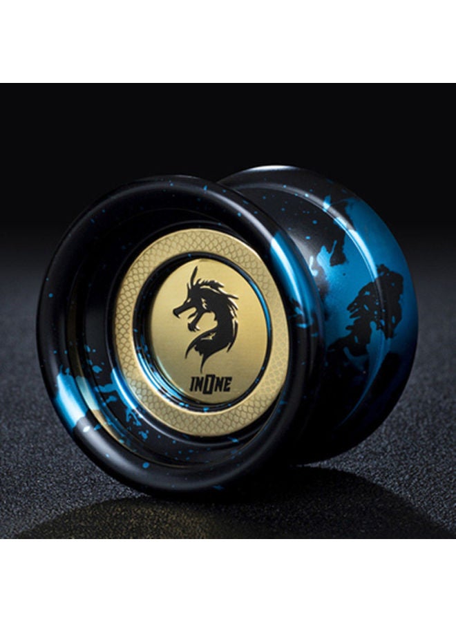 Sleep Yo-yo Fancy Children Yo-yo Game Professional Ice Spirit Super Long Yoyo Ball-Color:Feilong Black And Blue-Specifications:Ball + 10 Ropes + 10 Bead Bearings + Gloves - Image 1