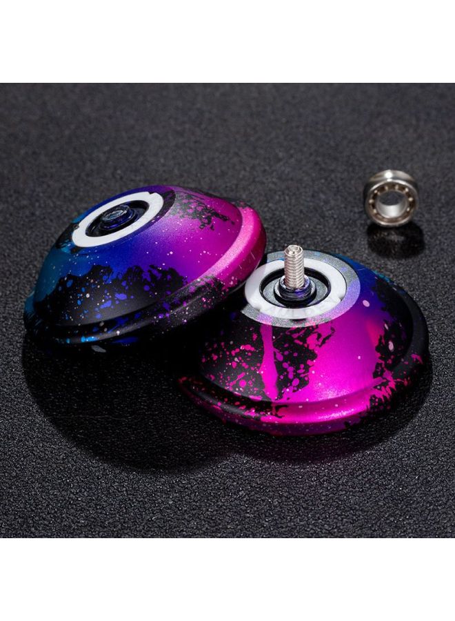 Sleep Yo-yo Fancy Children Yo-yo Game Professional Ice Spirit Super Long Yoyo Ball-Color:Feilong Black And Blue-Specifications:Ball + 10 Ropes + 10 Bead Bearings + Gloves - Image 4