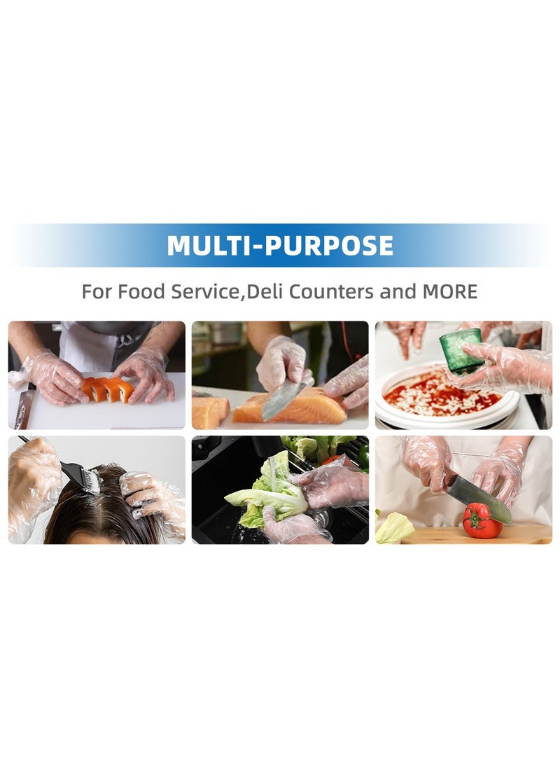 500Pcs Food Grade Safe Disposable Gloves, Food Handling, One Size Fits All, Suitable For Most Use, 11.2 Inches * 9.8 Inches  - Image 5