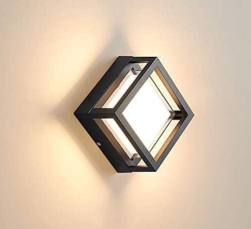 blissbells Modern Diamond-Shape LED Wall Lamp | Matte Black Designer Wall Light for Bedroom, Living Room & Outdoor Décor - Image 1