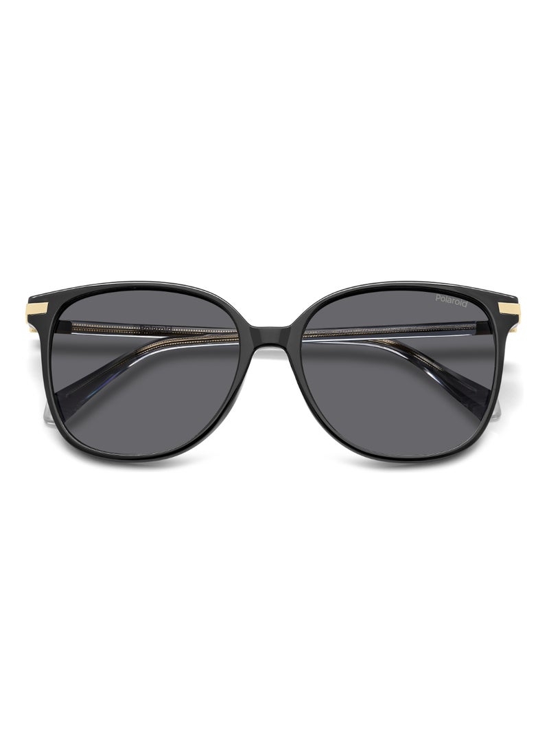 Polaroid - Women's Polarized Square Shape Metal Sunglasses Pld 4170/G/S/X Grey 50 - Lens Size: 49.6 Mm - Gold Grey - Image 1