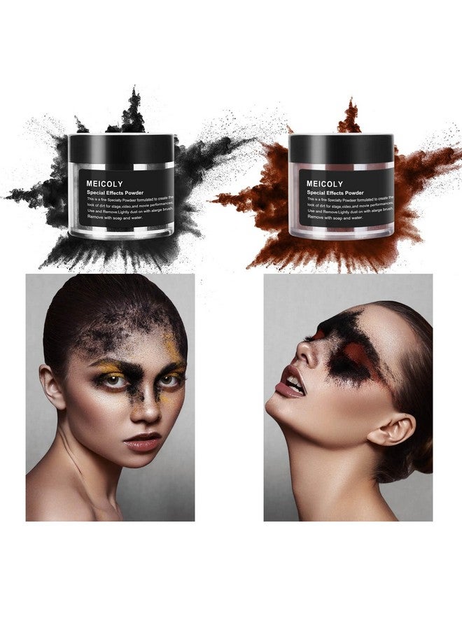 MEICOLY MEICOLY Black Special Effects Powder,Ultrafine Loose Dirt Powder for Stage,Video and Movie Performances,Professional Special Effect Makeup Powder for Halloween,Charred Ash,0.88Oz  - Image 2