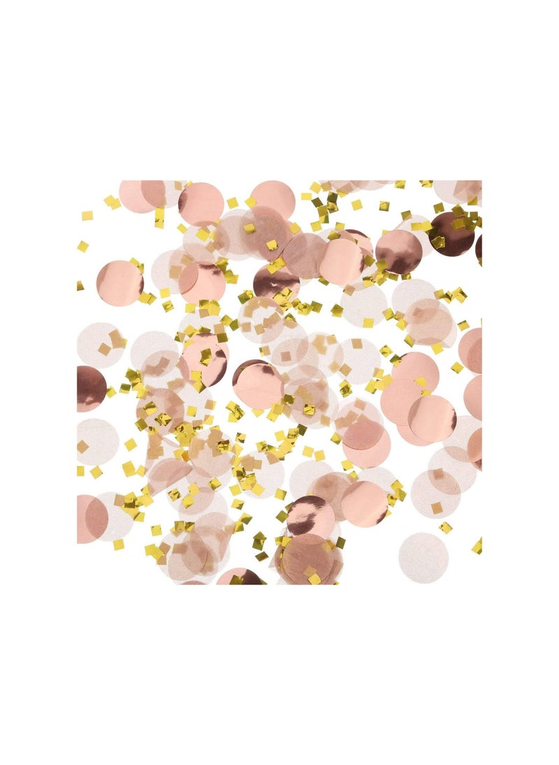 Party with Emma 100g 2 Packs Rose Gold Round Tissue Paper Table Confetti Dots for Wedding Birthday Bride to be Decorations Party  - Image 1