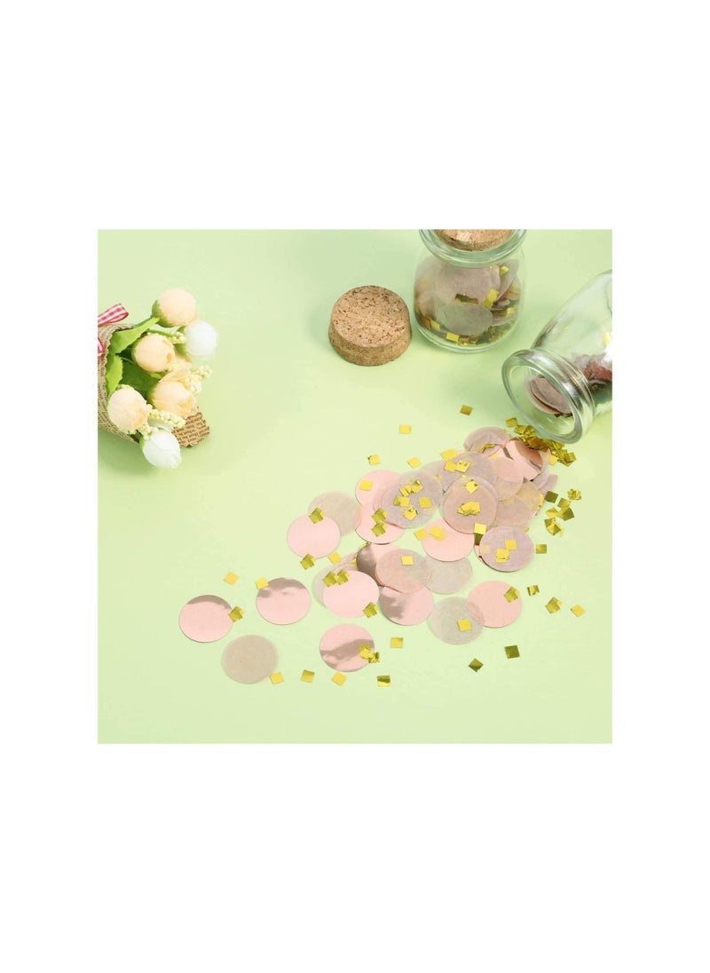Party with Emma 100g 2 Packs Rose Gold Round Tissue Paper Table Confetti Dots for Wedding Birthday Bride to be Decorations Party  - Image 3