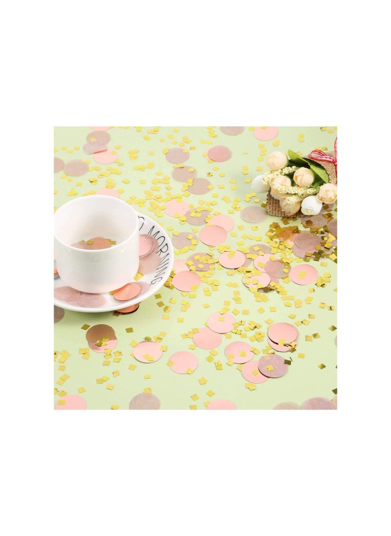 Party with Emma 100g 2 Packs Rose Gold Round Tissue Paper Table Confetti Dots for Wedding Birthday Bride to be Decorations Party  - Image 2