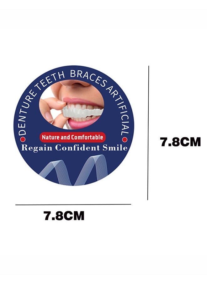 Ocean Instant Veneers Dentures Fake Teeth Braces Whitening Cosmetic Tooth Covering Snap on Smile Teeth Top and Bottom Clip in Veneers Teeth Temporary Upper and Lower False Teeth for Men and Women  - Image 5