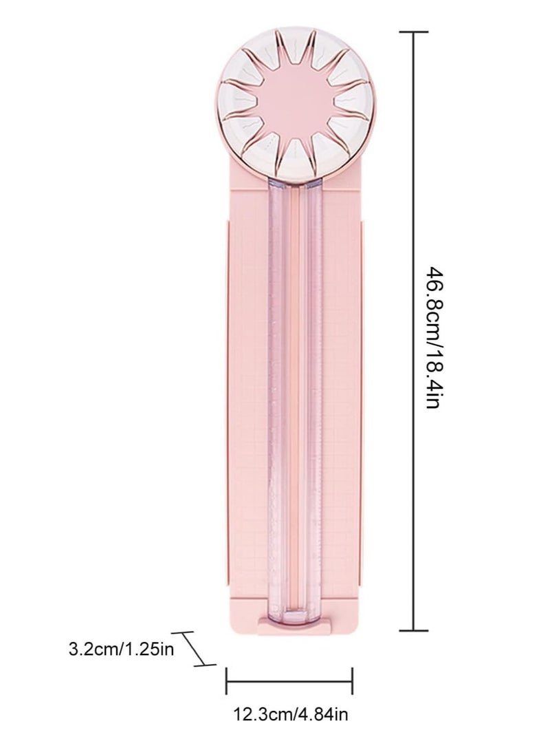 Paper Cutting Machine, 12-In-1 Multi-Function Cutting Machine Paper Cutting Machine, Equipped With Pink Size Scrapbook, Photo Card, Gift Packaging - Image 3