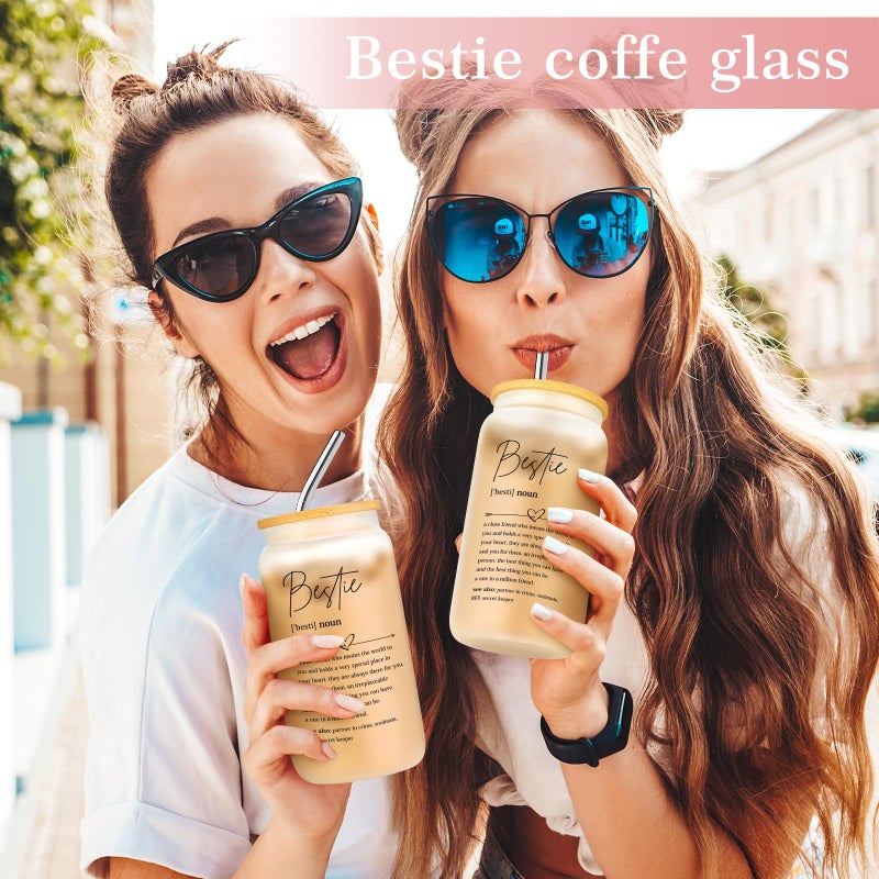 Looca Best Friend Birthday Gifts for Women Friendship Gifts for Women Bestfriend Birthday Gift for Best Friend Woman Bestfriend Gift Ideas with Cup Bag Candle Keychain for Soul Sister Bestie BFF - Image 2