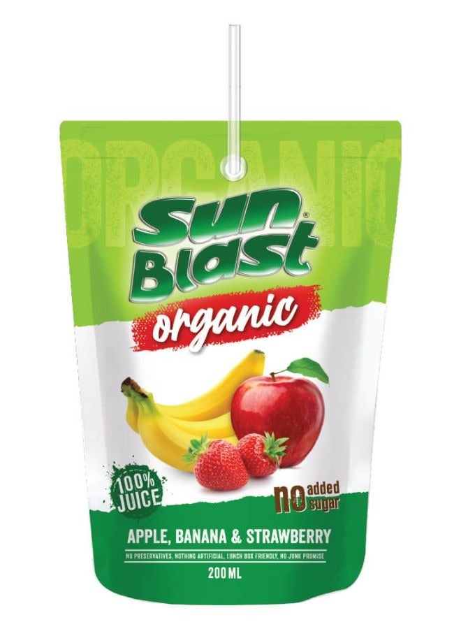 Sunblast عصير طبيعي عضوي نقي من التفاح والموز والفراولة - Image 2